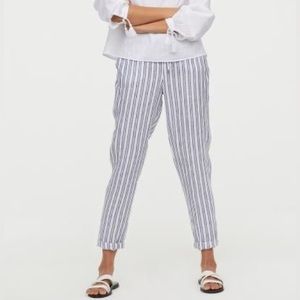 NWT H&M Linen Striped Joggers